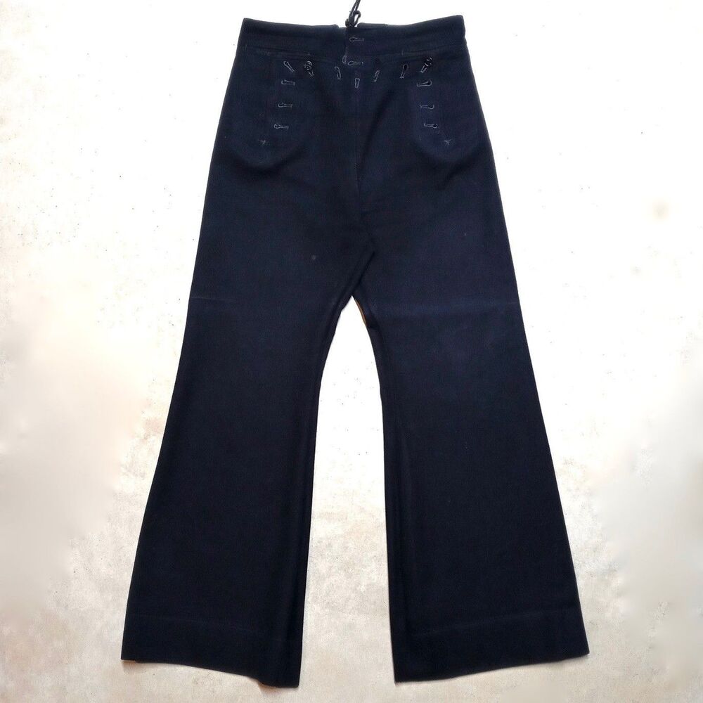 Vintage US Navy Sailor Crackerjack Wool Uniform Top (38L) & Trouser Pants (30R) - Picture 2 of 16